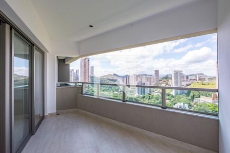 Varanda da Sala de apartamento para alugar com 3 quartos, 126m² em Vila das Flores, Nova Lima