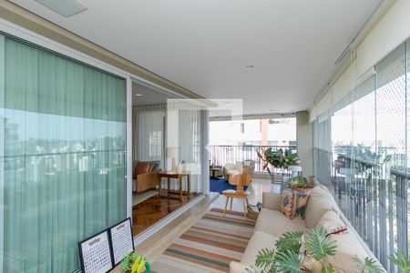 Varanda da Sala de apartamento à venda com 4 quartos, 241m² em Campo Belo, São Paulo