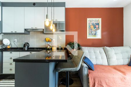 Sala de apartamento para alugar com 1 quarto, 34m² em República, São Paulo