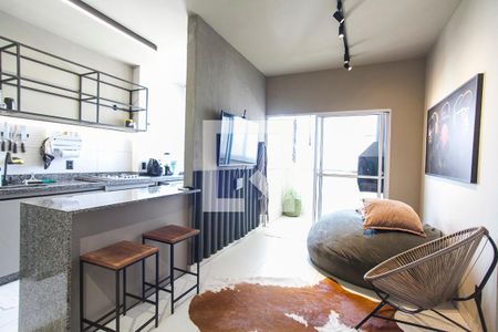 Sala de apartamento para alugar com 2 quartos, 60m² em Jardim Holanda, Uberlândia