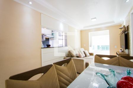 Sala de apartamento para alugar com 3 quartos, 67m² em Parque São Vicente, Mauá