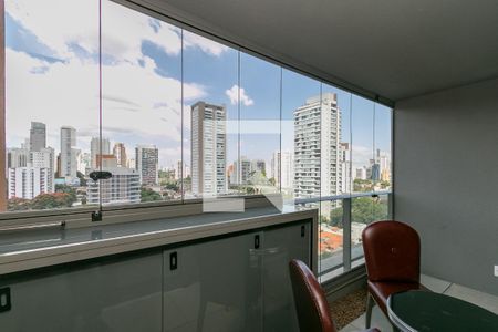 Varanda  de apartamento para alugar com 1 quarto, 41m² em Brooklin Paulista, São Paulo