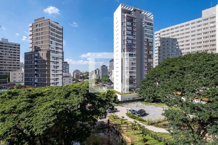 Sala/Cozinha - Vista de apartamento à venda com 1 quarto, 30m² em Sumaré, São Paulo
