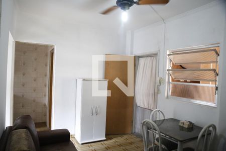  Sala de apartamento para alugar com 1 quarto, 35m² em Boqueirão, Praia Grande