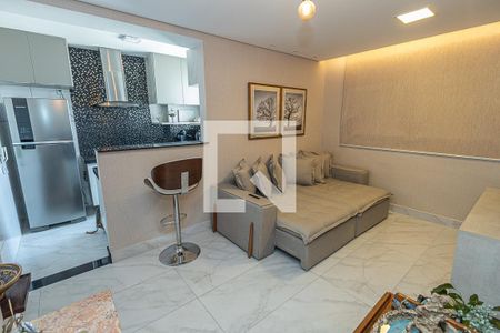 Sala de apartamento à venda com 2 quartos, 60m² em Castelo, Belo Horizonte