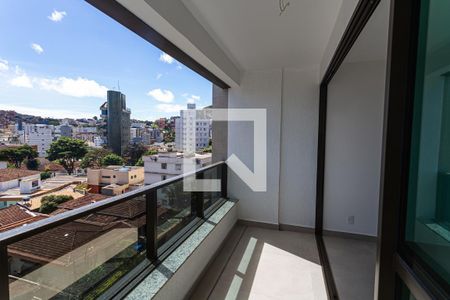 Varanda da Sala de apartamento à venda com 4 quartos, 134m² em Serra, Belo Horizonte