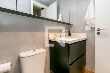 Banheiro de kitnet/studio à venda com 1 quarto, 37m² em Campo Belo, São Paulo