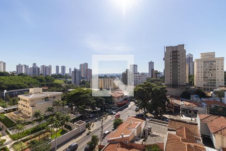 Vista da sacada de apartamento à venda com 1 quarto, 62m² em Cambuí, Campinas
