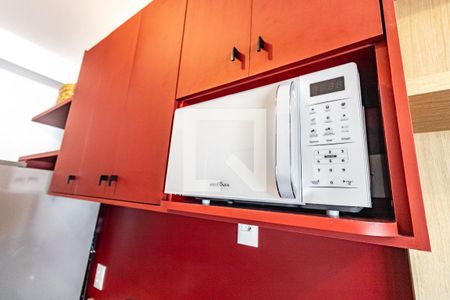 Studio - Cozinha - Micro-ondas de apartamento para alugar com 1 quarto, 23m² em Paraíso, São Paulo