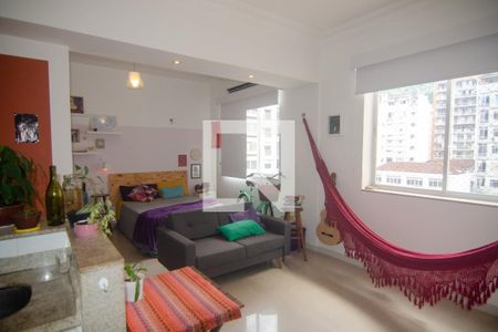 Sala | Quarto de apartamento para alugar com 1 quarto, 32m² em Copacabana, Rio de Janeiro