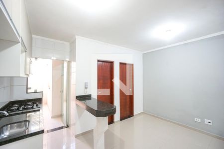 Sala e cozinha de apartamento para alugar com 1 quarto, 38m² em Chácara Seis de Outubro, São Paulo