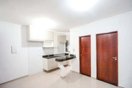 Sala e cozinha de apartamento para alugar com 1 quarto, 38m² em Chácara Seis de Outubro, São Paulo