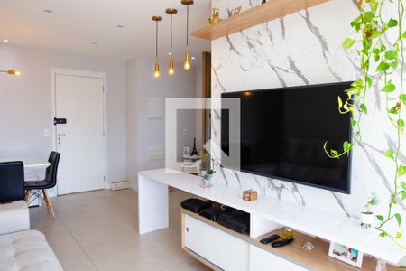 Sala de apartamento à venda com 3 quartos, 75m² em Campestre, Santo André