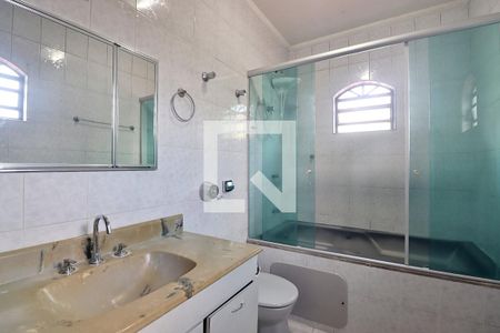 Banheiro do Quarto 1 - Suíte de casa à venda com 3 quartos, 225m² em Vila Camilópolis, Santo André