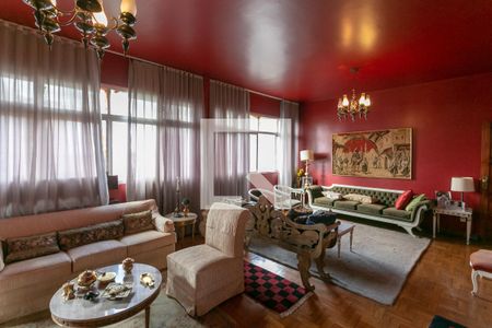 Sala de apartamento à venda com 4 quartos, 240m² em Sion, Belo Horizonte