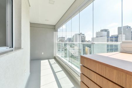 Varanda de apartamento para alugar com 1 quarto, 45m² em Bela Vista, São Paulo