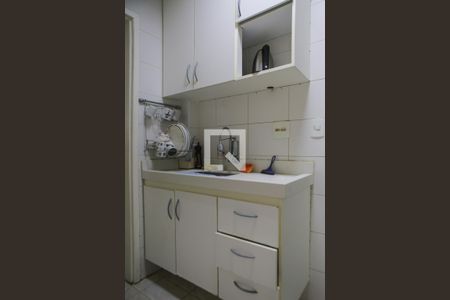 Cozinha de kitnet/studio para alugar com 1 quarto, 27m² em Boqueirão, Santos