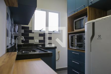 Cozinha de kitnet/studio para alugar com 1 quarto, 38m² em Embaré, Santos