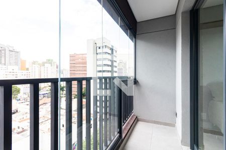 Varanda de kitnet/studio para alugar com 1 quarto, 25m² em Paraíso, São Paulo
