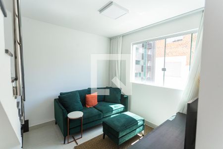 Sala de apartamento à venda com 2 quartos, 57m² em Funcionários, Belo Horizonte