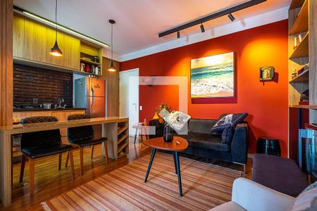 Sala/Cozinha de apartamento à venda com 1 quarto, 43m² em Pinheiros, São Paulo