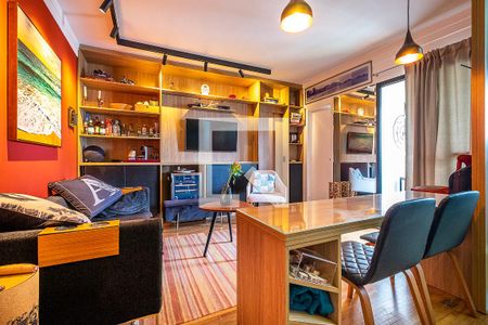 Sala/Cozinha de apartamento à venda com 1 quarto, 43m² em Pinheiros, São Paulo