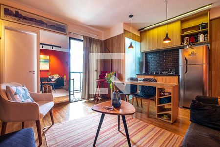 Sala/Cozinha de apartamento à venda com 1 quarto, 43m² em Pinheiros, São Paulo