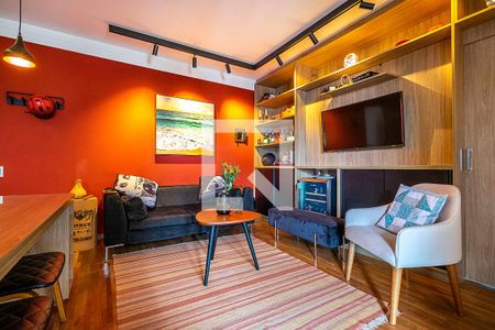 Sala/Cozinha de apartamento à venda com 1 quarto, 43m² em Pinheiros, São Paulo