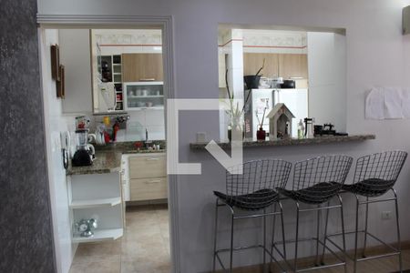 Detalhe - Sala - Banquetas de apartamento à venda com 2 quartos, 74m² em Nova Gerty, São Caetano do Sul