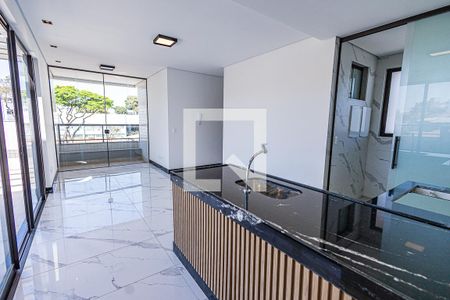 Sala / cozinha americana de apartamento à venda com 3 quartos, 141m² em Itapoã, Belo Horizonte