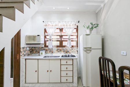 Sala e cozinha de kitnet/studio para alugar com 1 quarto, 25m² em Vila Santa Luzia, São Bernardo do Campo