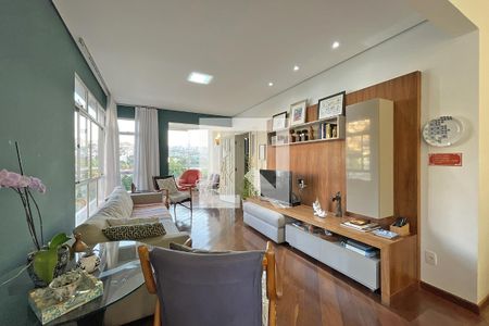 Sala de apartamento à venda com 4 quartos, 130m² em Santo Antônio, Belo Horizonte