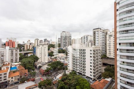 Varanda da Sala - Vista de apartamento para alugar com 1 quarto, 56m² em Pinheiros, São Paulo