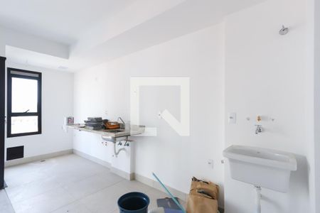 Sala, Quarto e Cozinha de kitnet/studio à venda com 1 quarto, 42m² em Campestre, Santo André