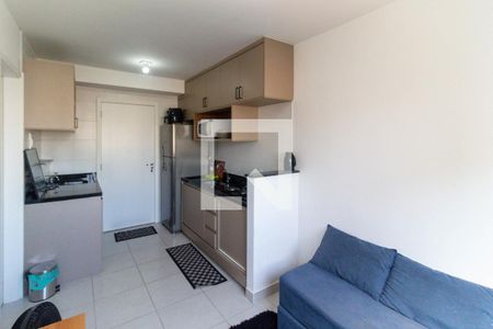 Sala e cozinha de apartamento para alugar com 1 quarto, 26m² em Cambuci, São Paulo
