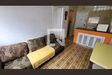 Sala de apartamento para alugar com 1 quarto, 40m² em Boqueirão, Santos