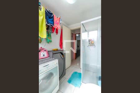 Banheiro e Área de Serviço de apartamento à venda com 1 quarto, 57m² em Rudge Ramos, São Bernardo do Campo