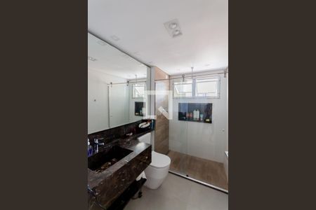 Banheiro da Suíte  de apartamento à venda com 1 quarto, 71m² em Jardim, Santo André