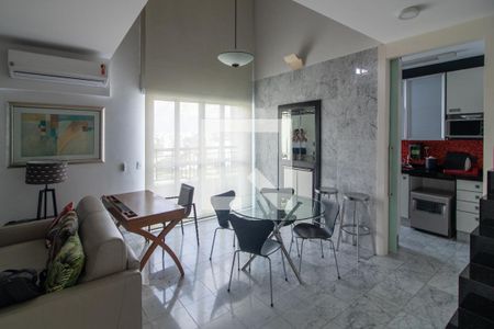Sala de apartamento à venda com 1 quarto, 80m² em Paraíso do Morumbi, São Paulo