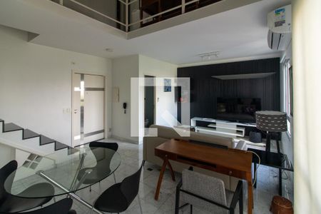 Sala de apartamento à venda com 1 quarto, 80m² em Paraíso do Morumbi, São Paulo