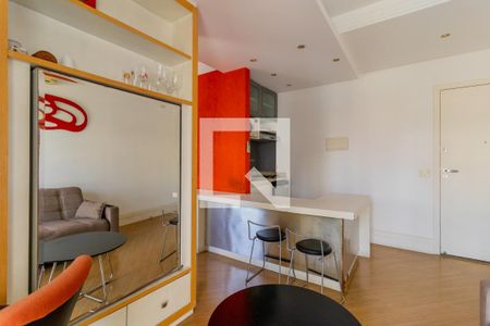 Sala de apartamento para alugar com 1 quarto, 34m² em Vila Andrade, São Paulo