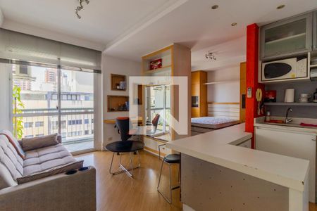 Sala de apartamento para alugar com 1 quarto, 34m² em Vila Andrade, São Paulo