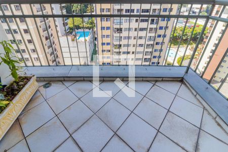 Varanda da Sala de apartamento para alugar com 1 quarto, 34m² em Vila Andrade, São Paulo