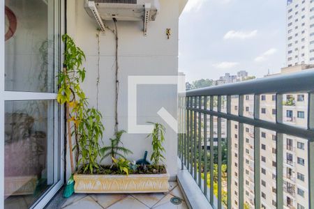 Varanda da Sala de apartamento para alugar com 1 quarto, 34m² em Vila Andrade, São Paulo