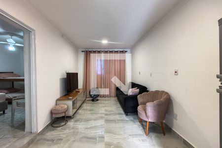 Sala de casa de condomínio para alugar com 1 quarto, 41m² em Boqueirão, Praia Grande