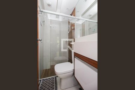Banheiro de kitnet/studio para alugar com 1 quarto, 28m² em Asa Sul, Brasília