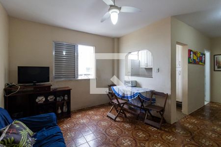 Sala de apartamento para alugar com 1 quarto, 60m² em Ocian, Praia Grande