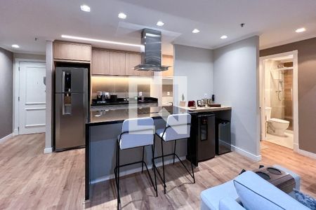 Sala de apartamento para alugar com 1 quarto, 50m² em Vila Olímpia, São Paulo