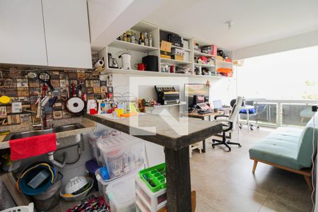 Sala e Cozinha de kitnet/studio para alugar com 1 quarto, 39m² em Shcgn, Brasília