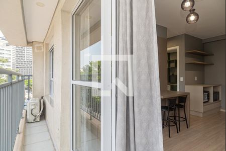 Varanda da Sala/Cozinha de apartamento para alugar com 1 quarto, 32m² em Vila Mariana, São Paulo